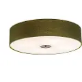 QAZQA Rustikk taklampe grønn 50 cm - Drum Jute