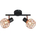 QAZQA Moderne spotlight sort med kobber 2-lys - Mesh