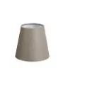 QAZQA Linen klips-skjerm Taupe 12 cm rund