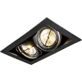 QAZQA Innfelte spotlights svart AR111 justerbar 2-lys - Oneon