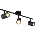 QAZQA Moderne spotlight sort justerbar 3-lys - Jeana