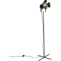 QAZQA Industriell gulvlampe sort vippbar - Movie