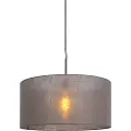 QAZQA Moderne pendellampe svart med grå skjerm 50 cm - Combi 1