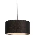 QAZQA Moderne pendellampe svart med svart skjerm 50 cm - Combi 1