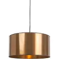QAZQA Art Deco Hengelampe hvit med kobber skjerm 50 cm - Combi 1