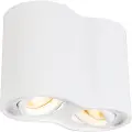 QAZQA Moderne spotlight hvit tiltbar - Rondoo Duo