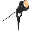 QAZQA Hagespot med spyd sort inkl. kabel og støpsel IP65 - Done