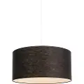 QAZQA Moderne pendellampe hvit med svart skjerm 50 cm - Combi 1
