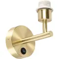 QAZQA Moderne vegglampe gull 1-lys med bryter - Combi