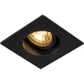 QAZQA Moderne innfelt spotlight svart 9,3 cm roterbar og vippbar - Chuck