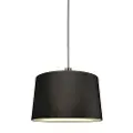 QAZQA Moderne pendellampe stål med skjerm 45 cm sort - Combi 1