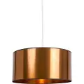 QAZQA Design pendellampe hvit med kobber skjerm 50 cm - Combi 1