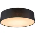 QAZQA Taklampe svart 40 cm inkl. LED - Drum LED