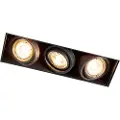 QAZQA Innfelt spotlight sort tiltbar og roterbar trimless 3-lys - Oneon