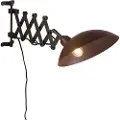 QAZQA Industriell vegglampe bronse med svart - Tyne