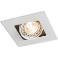QAZQA Kvadratisk innfelt spotlight hvit roterbar og tiltbar - Artemis