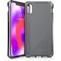 Itskins Spectrum Clear Antimicrobial - Baksidedeksel for mobiltelefon - termoplast-polyuretan (TPU), Impacthane - svart - for Apple iPhone XS Max