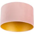 QAZQA Fløyelsskjerm rosa 35/35/20 med gullinteriør