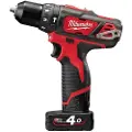 Milwaukee M12 BPD-402C, 1 cm, 2,2 cm, 1 cm, 1 cm, 400 RPM, 1500 RPM
