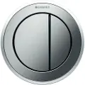 Geberit Omega10 blankkrom/matkrom remote pneumatisk dobbeltskyl til vægtykkelse 0,5 - 4 cm