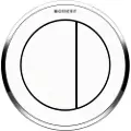 Geberit Betjen plade Omega 10 t/mur db krom/hvid