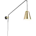 QAZQA Retro vegglampe gull/messing med skjerm - Demi