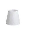 QAZQA Hvit lin klips-skjerm 12 cm rund