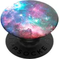 PopSockets Swappable PopGrip - Fingergrep/stativ for mobiltelefon, nettbrett - Blue Nebula - svart (trekkspill), svart (plattform)
