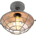 QAZQA Industriell taklampe antikk sølv 25,5 cm - Course