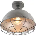 QAZQA Industriell taklampe antikk sølv 32 cm - Course