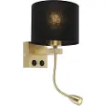 QAZQA Art Deco vegglampe gull med svart skjerm - Brescia