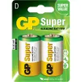 GP Super Alkaline D batteri, 13A/LR20, 2-pak