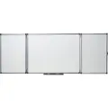 Nobo - Whiteboard - veggmonterbar - 2400 x 900 mm - 3-delshengslet - emalje - magnetisk - dobbeltsidet