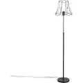 QAZQA Gulvlampe svart med Granny-ramme 35 cm justerbar - Parte