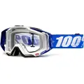 100% Goggles 100% RACECRAFT COBALT BLUE (Transparent Anti-Fog Glass + 10 Skidding) (NEW)