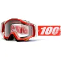 100% Goggles 100% RACECRAFT FIRE RED (Anti-Fog Transparent Glass + 10 Skidding) (NEW)