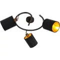 QAZQA Moderne taklampe svart 3-lys - Lofty