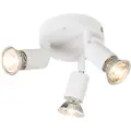 QAZQA Moderne spotlight hvit tiltbar rund 3-lys - Jeany