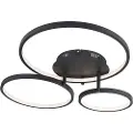 QAZQA Moderne taklampe sort inkl. LED og dimmer - Rondas