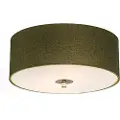 QAZQA Rustikk taklampe grønn 30 cm - Drum Jute