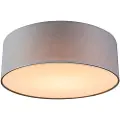 QAZQA Taklampe grå 30 cm inkl. LED - Drum LED