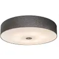 QAZQA Rustikk taklampe grå 70 cm - Drum Jute