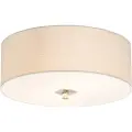 QAZQA Rustikk taklampe hvit/krem 30 cm - Drum Jute