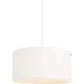 QAZQA Moderne pendellampe hvit med hvit skjerm 50 cm - Combi 1