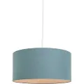QAZQA Hengende lampe hvit med blå skjerm 50 cm - Combi 1