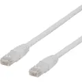 Deltaco TP-63VAU - Koblingskabel - RJ-45 (hann) til RJ-45 (hann) - 3 m - UTP - CAT 6a - hvit