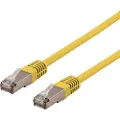 Deltaco STP-60GLAU - Koblingskabel - RJ-45 (hann) til RJ-45 (hann) - 50 cm - U/FTP - CAT 6a - halogenfri, formstøpt - gul