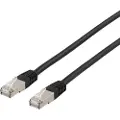 Deltaco - Koblingskabel - RJ-45 (hann) til RJ-45 (hann) - 10 m - foliebelagt uskjermet tvinnet kabelpar (F/UTP) - CAT 6a - halogenfri, formstøpt - svart