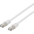 Deltaco - Koblingskabel - RJ-45 (hann) til RJ-45 (hann) - 10 m - foliebelagt uskjermet tvinnet kabelpar (F/UTP) - CAT 6a - halogenfri, formstøpt - hvit
