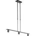 QAZQA Hengende lampe sort uten skjerm - Combi 3 Deluxe